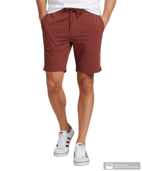 Short deportivo Teammate anaranjado oscuro sólido para hombre