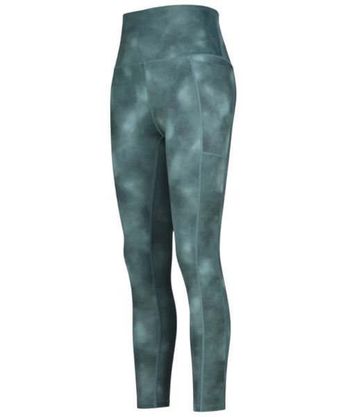 Legging deportiva Boomerang verde estampada para mujer