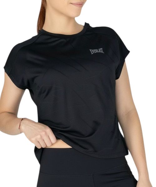 Camiseta deportiva Everlast negra estampada para mujer