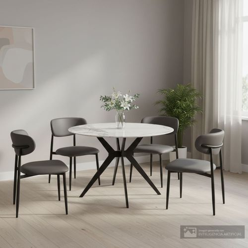 Comedor 4 personas redondo Lily