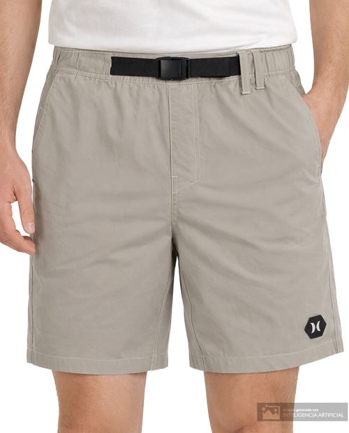 Short Hurley gris claro texturizado para hombre