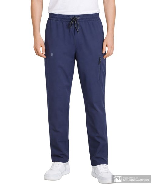 Pantalón Hurley regular fit azul navy texturizado para hombre