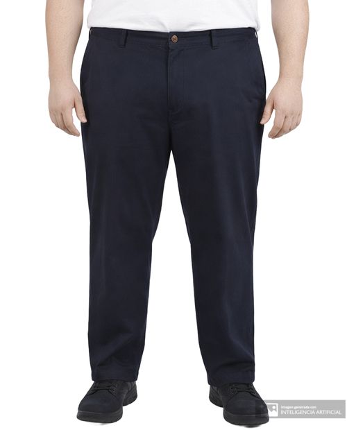 Pantalón chino Gents regular fit azul navy sólido para hombre