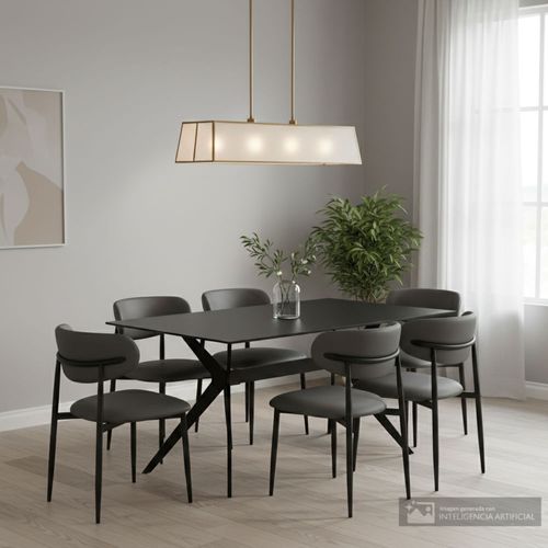 Juego de comedor 6 personas rectangular Lily