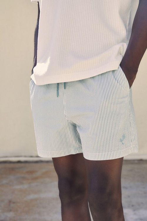 Calzoneta de baño Sfera verde menta rayada para hombre