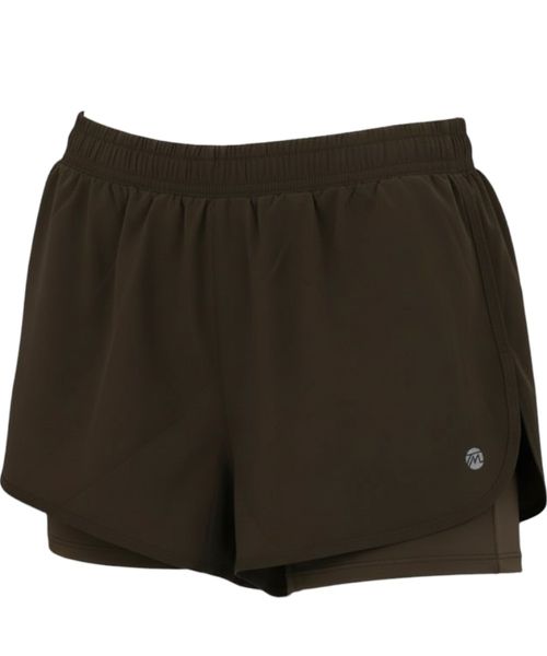 Short deportivo Teammate café sólido para mujer