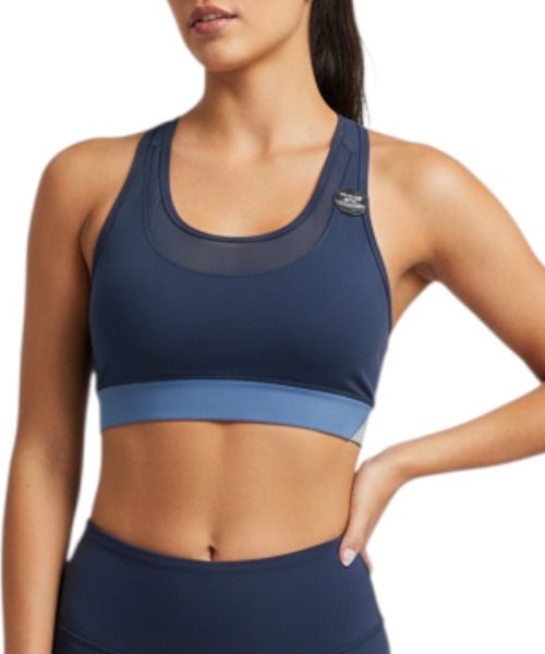 Top bra deportivo Boomerang verde oscuro para mujer