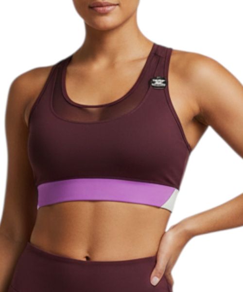 Top bra deportivo Boomerang burgundy para mujer