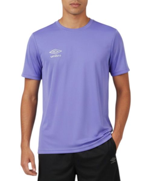 Camiseta deportiva Umbro performance azul estampada para hombre