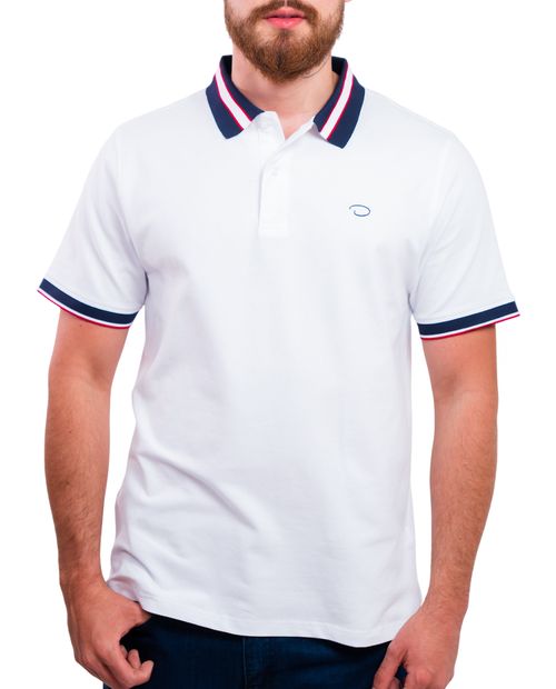 Camisa polo Oscar de la Renta classic fit blanca sólida para hombre