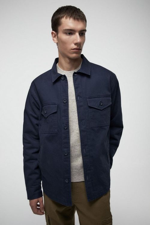 Chaqueta Sfera azul navy texturizada para hombre