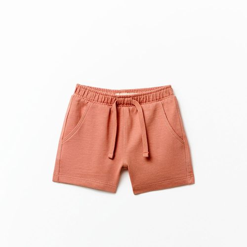 Short café sólido para bebé niño