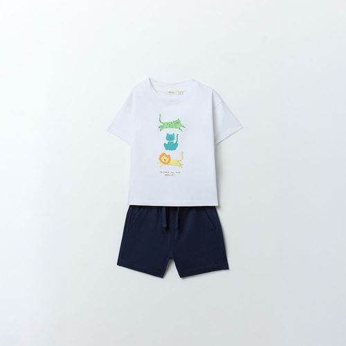 Conjunto de 2 piezas multicolor estampado para bebé niño