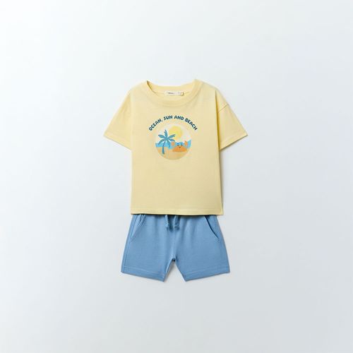 Conjunto de 2 piezas multicolor estampado para bebé niño