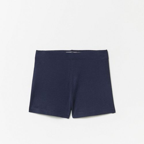 Short azul navy sólido para niña
