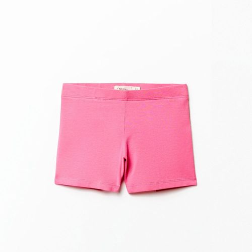Short rosado sólido para niña