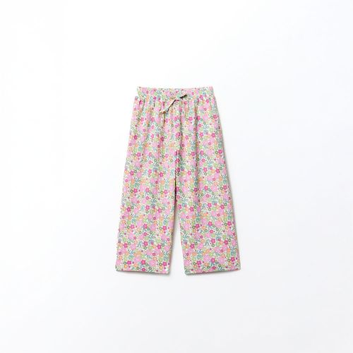 Pantalón palazzo estampado floral para niña