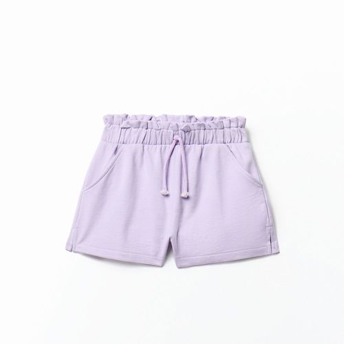 Short morado lila sólido para niña