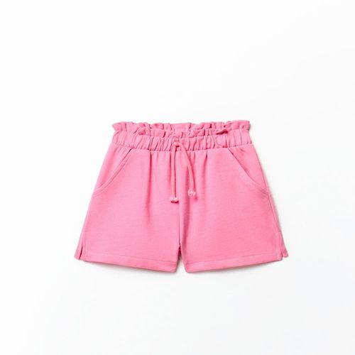 Short rosado sólido para niña