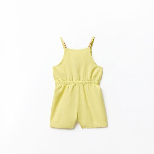 Romper amarillo sólido para niña