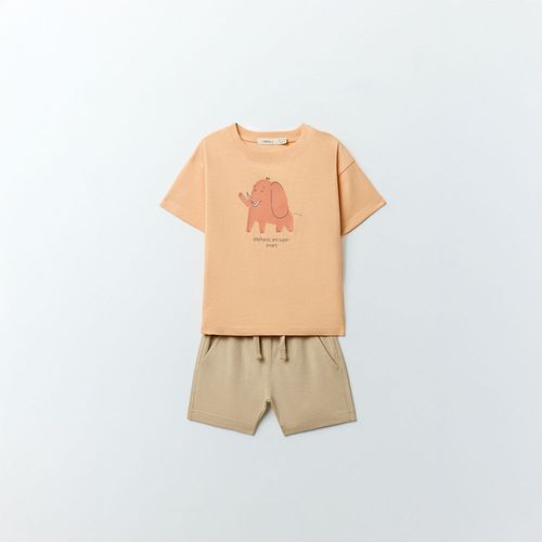 Conjunto de 2 piezas multicolor estampado para bebé niño