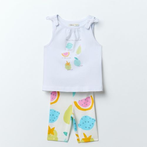 Conjunto de 2 piezas estampada para bebé niña