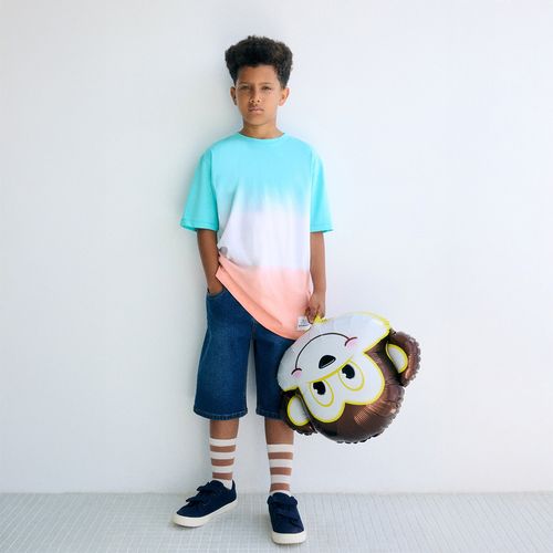 Camiseta multicolor degradada para niño