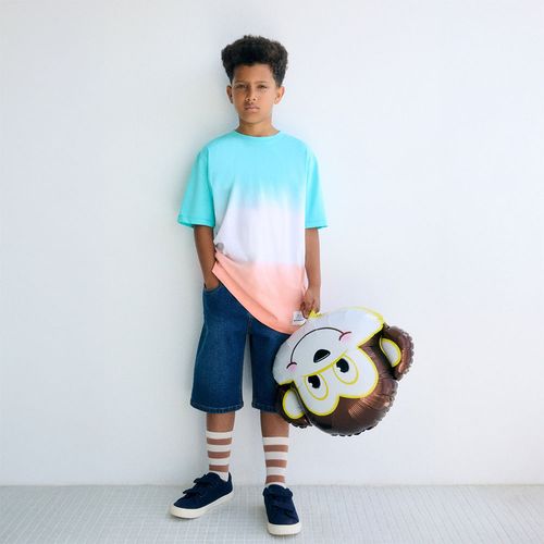 Camiseta multicolor degradada para niño