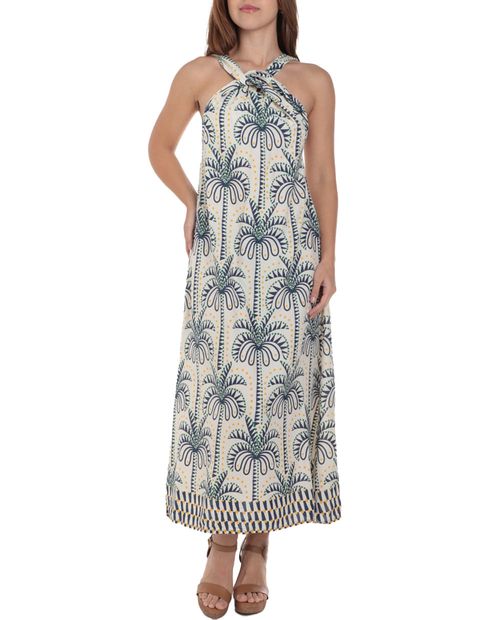 Salida de baño Énfasis estilo vestido estampado para mujer