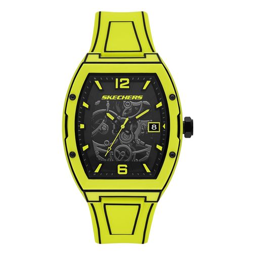 Reloj Skechers análogo de silicona en color amarillo para hombre