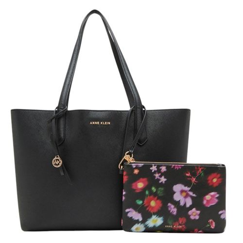 Cartera tote Anne Klein color negro para mujer