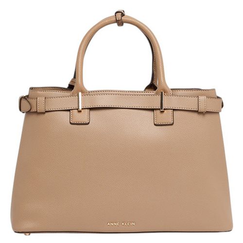 Cartera satchel Anne Klein color café para mujer