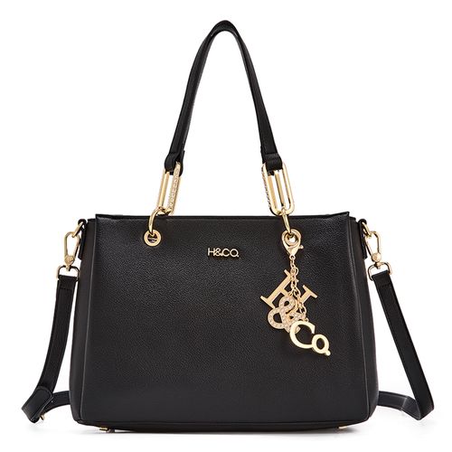 Cartera satchel H&Co color negro para mujer
