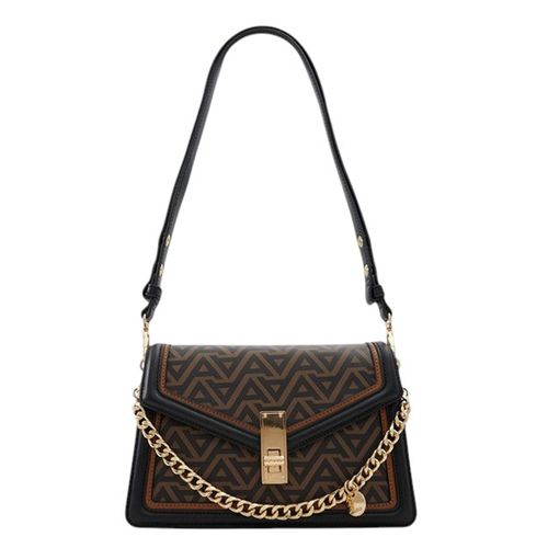 Cartera satchel Aldo color café para mujer