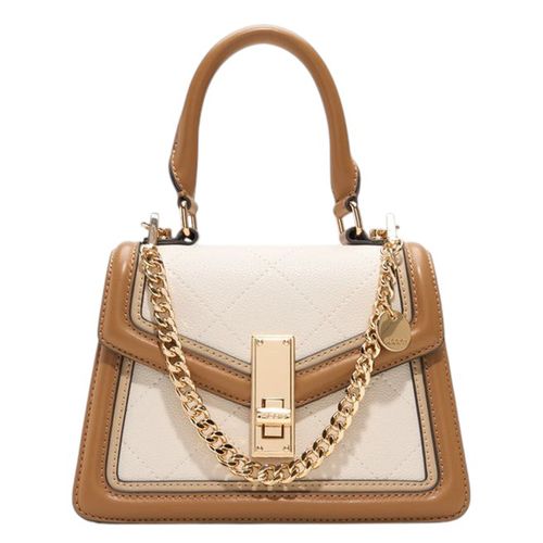 Cartera satchel Aldo color blanco para mujer