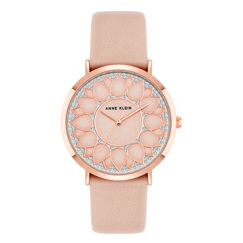 Reloj Anne Klein análogo de cuero color rosado para mujer