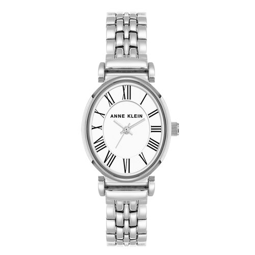 Reloj Anne Klein análogo de metal en tono plateado para mujer