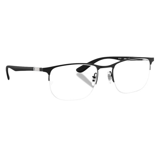 Semi aro rectangular Ray Ban metálico para hombre