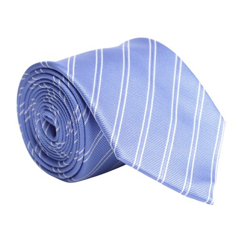 Corbata Nautica celeste rayada para hombre