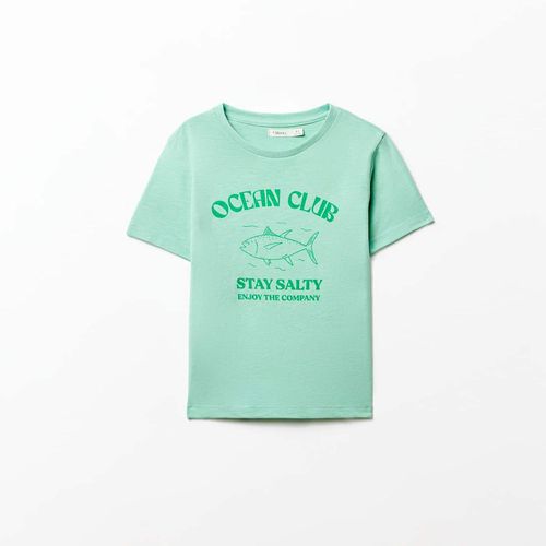Camiseta verde estampada para niño