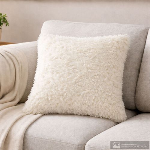 Cojín decorativo cuadrado plush 43x43 cm