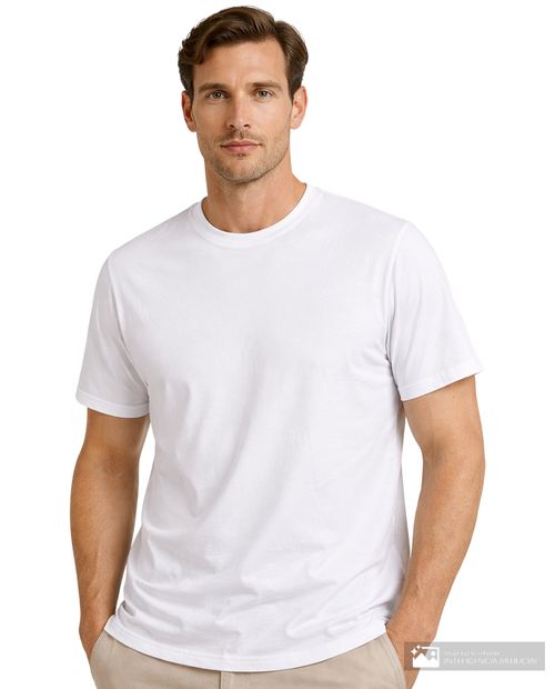 Camiseta Gents loose fit blanca sólida para hombre