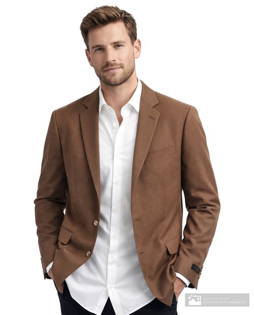Blazer Unexpected slim fit café heather para hombre