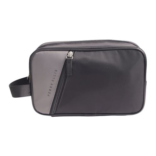Neceser Perry Ellis negro sólido para hombre