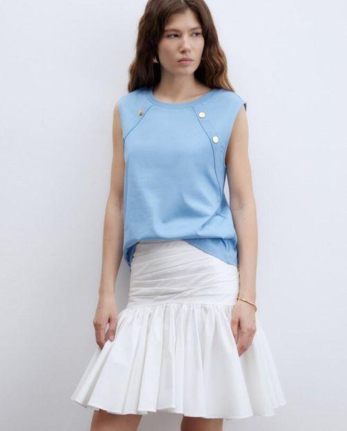 Camiseta Sfera tank top azul sin mangas para mujer
