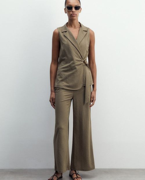 Chaleco Sfera beige para mujer