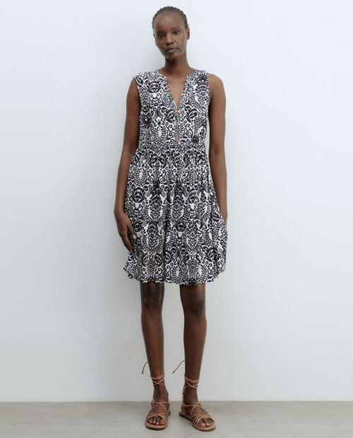 Vestido Sfera casual estampado sin mangas para mujer