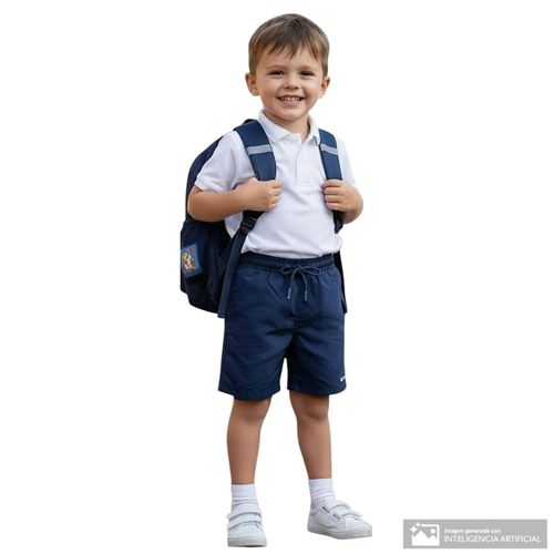 Short escolar azul para niño