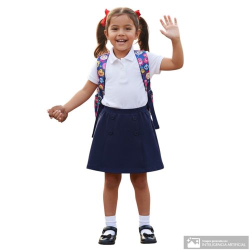 Falda short escolar para niña