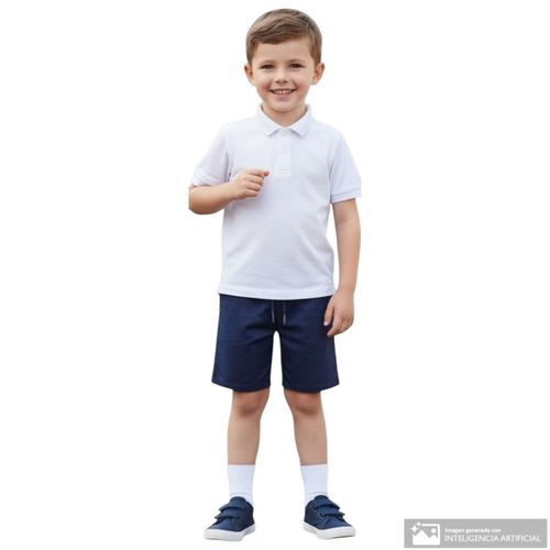 Short escolar azul para niño